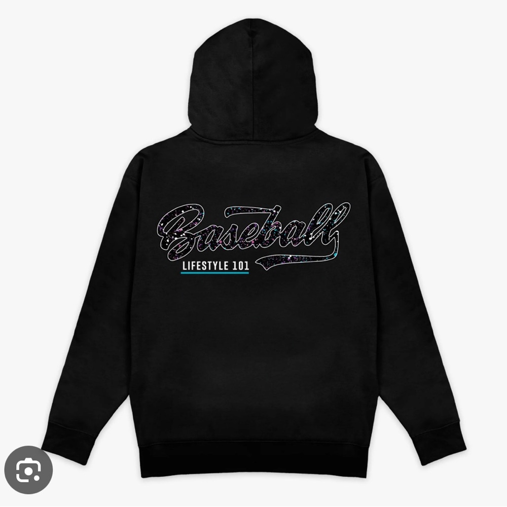 Baseball Lifestyle SOLD OUT Splatter Youth Hoodie - Black/ Galaxy